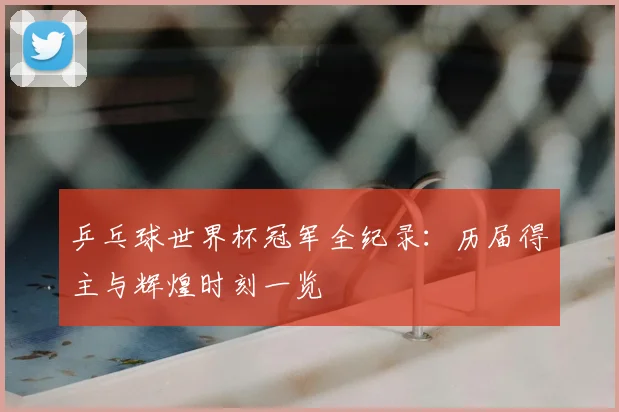 乒乓球世界杯冠军全纪录:历届得主与辉煌时刻一览